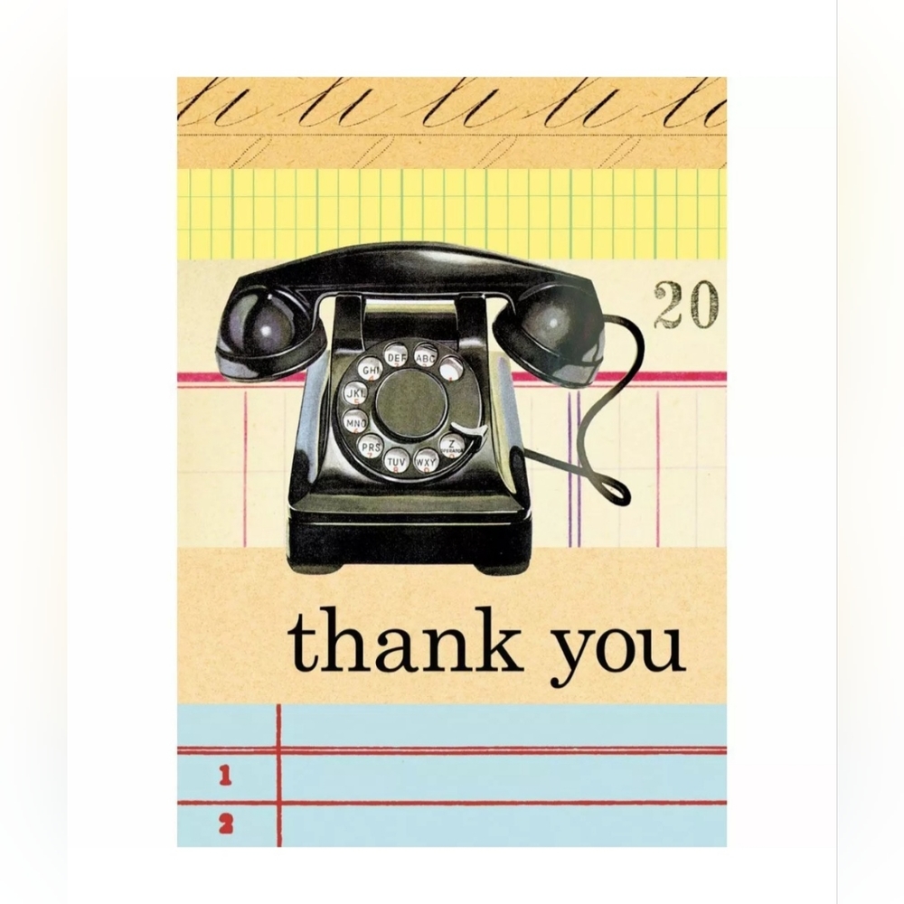 Cavallini & Co Thank You Cards-- 10 Cards & Envelopes In Metal Tin - Picture 4 of 7
